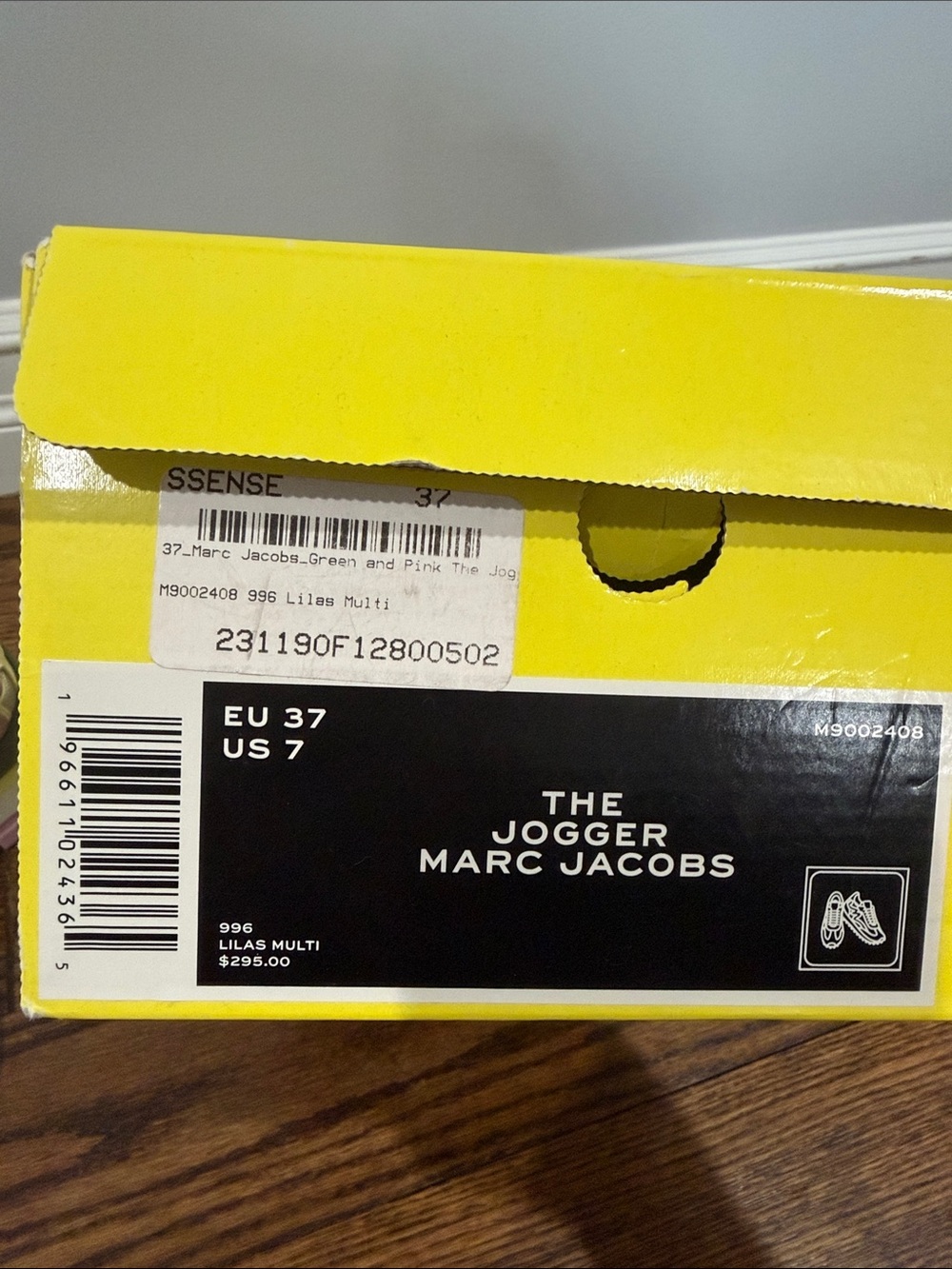 Marc Jacobs Green, Pink & Cream Suede Mesh Runner Sneakers - Picture 2 of 3